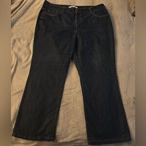 Croft & Barrow Classic Fit Straight Leg Jeans Men Size 36 Dark Blue Big & Tall